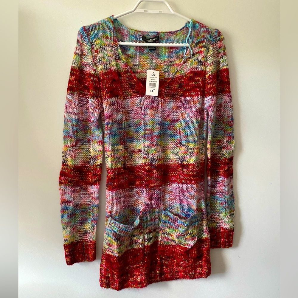 Streetwear Society Multicolor Knit Scoop Neck Sweater